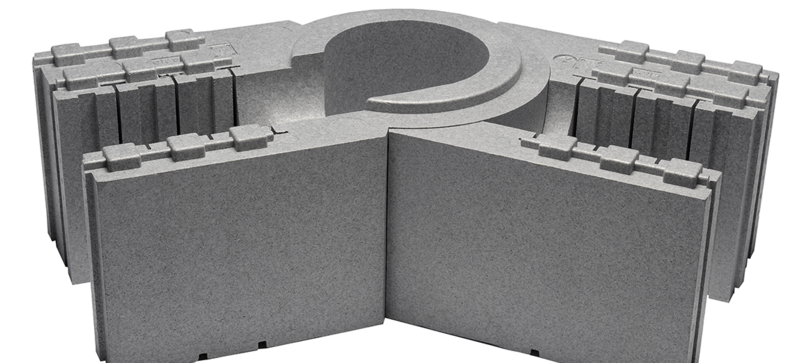 
		  A gray technical molded part for the construction industry